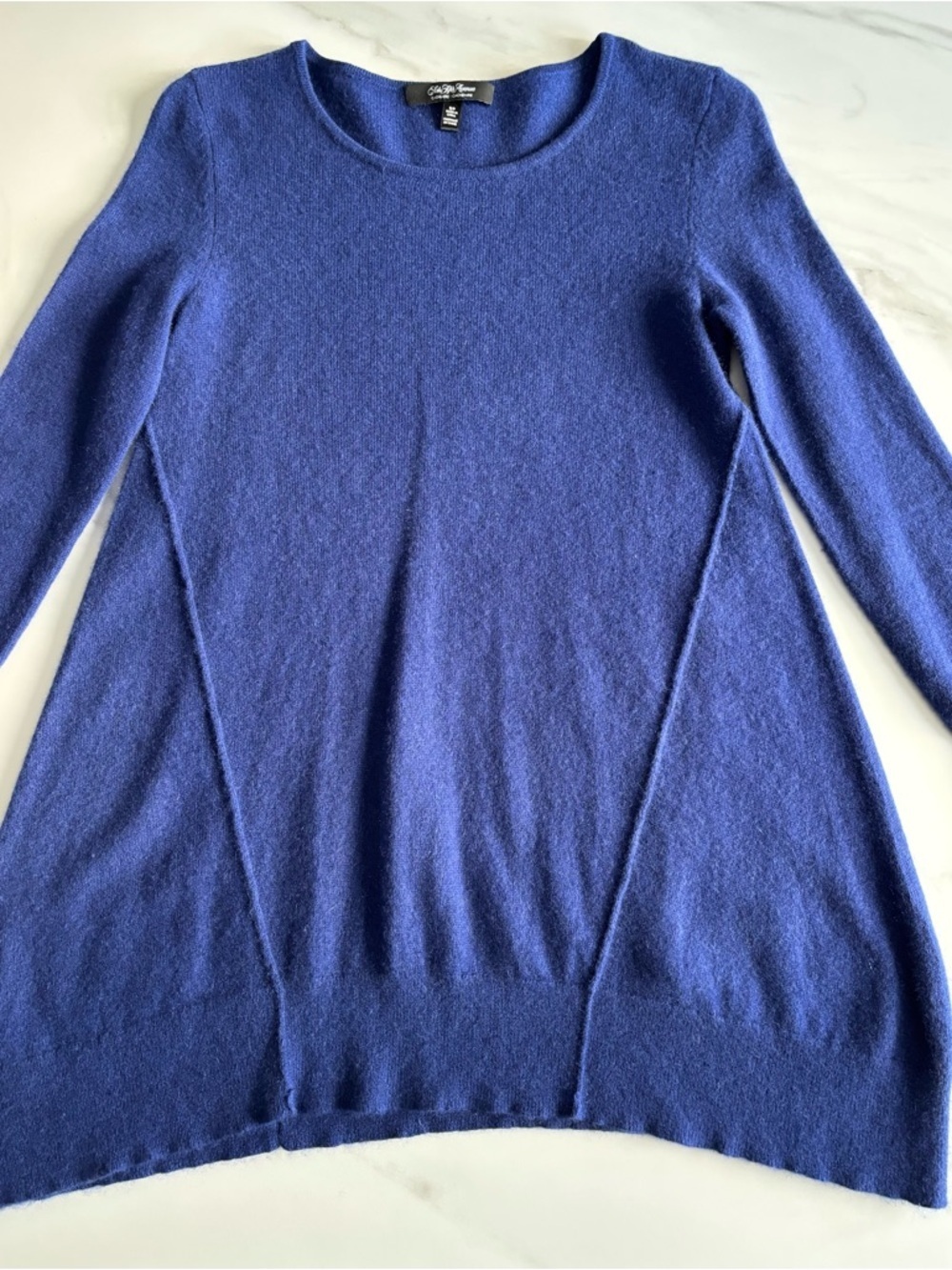 Saks Fifth Avenue Royal Blue Crewneck Sweater 100% cashmere size S